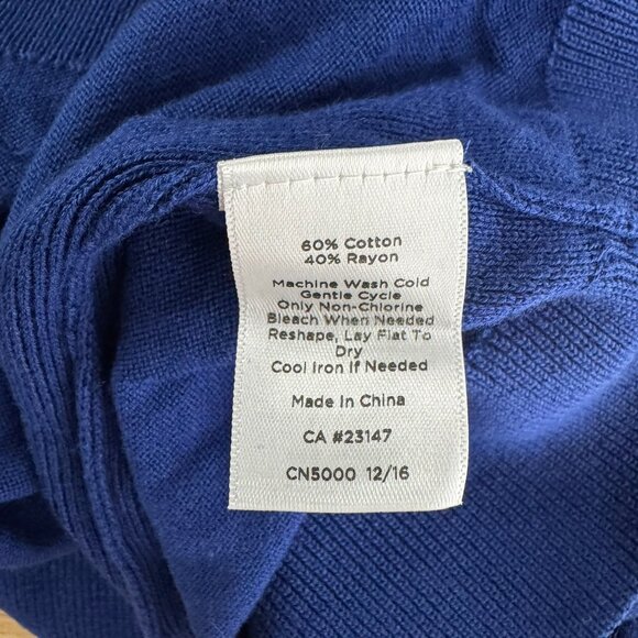 Talbots Tank Top Womens 2X Blue Cotton Rayon Solid Basic Sleeveless NWT TP-3581 - Picture 7 of 7